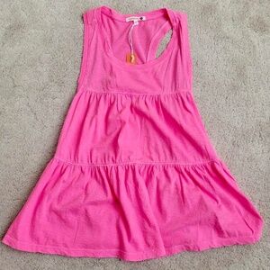 SUNDRY Tiered Tank For Women Size 1 Neon Pink